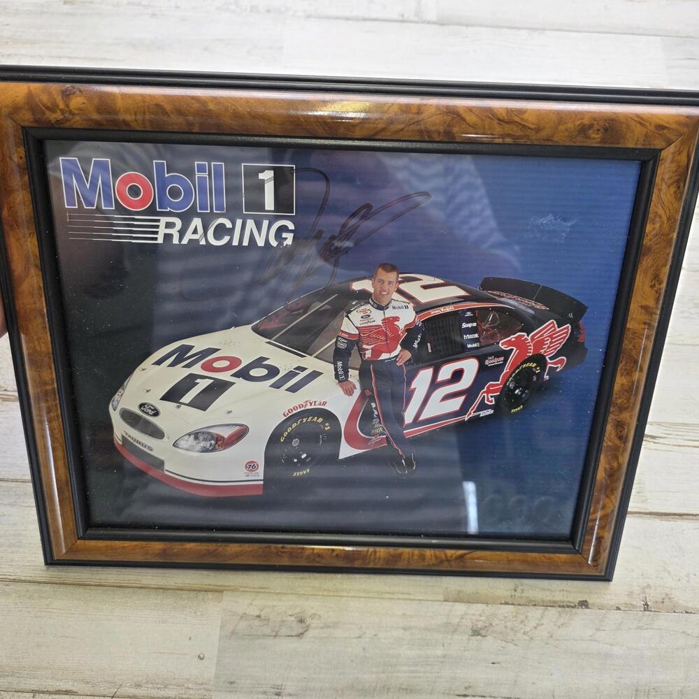 NASCAR Jeremy Mayfield Autographed Signed Framed Photo 8x10 Mobil 1 #12